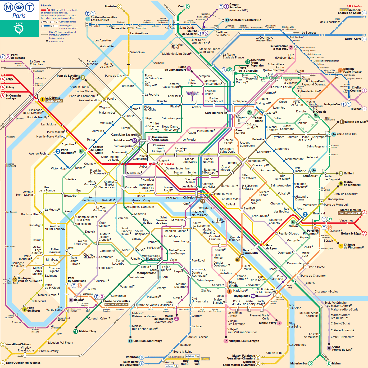 Plan metro paris