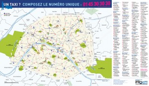 carte stations taxi paris